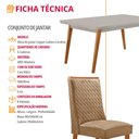 Ver imagem 7 de Mesa de Jantar Copper 180cm Tampo MDF Vidro Canto Copo com 6 Cadeiras Carolina