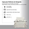 Capa Para Poltrona 1 Lugar Até 1 Metro Em Gorgurão Cor:Grafite - 3