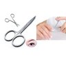 Tesoura de Unha Bebe Ponta Reta Cortar Cílios Maquiagem Sobrancelha Aço Inox Criança Firme - 4