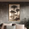Quadro Decorativo Paisagem Araucaria Vintage com Moldura Dourada - 90x60 Cm - 1
