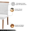 Ver imagem 3 de Cadeira Decorativa Sala de Jantar Luxo Sueli Facto Branco - Mozzelar