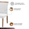 Cadeira Decorativa Sala de Jantar Luxo Sueli Facto Branco - Mozzelar - 3
