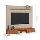 Ver imagem 4 de Home para TV Amarante com Nicho para TV até 70 Polegadas MDP MDF Off White Fosco Canela Mais de