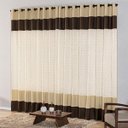 Ver imagem 1 de Cortina para Sala ou Quarto de Renda Dubai para varão de 3,00m x 2,50m de altura Cor:Tabaco/Avelã