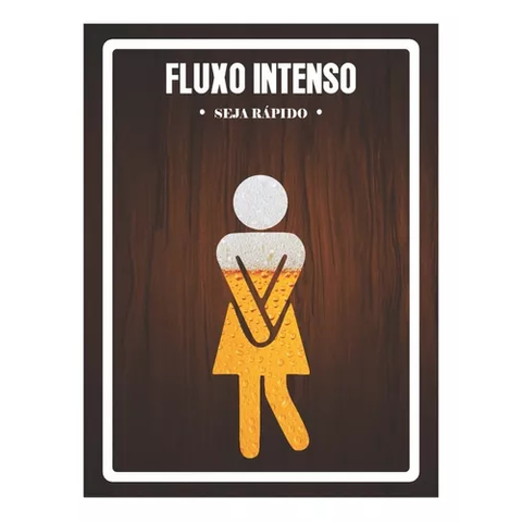 Placa de Sinalização Humor - para Banheiro Feminino 20x30cm Tacolado 05 Unidades