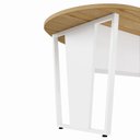 Ver imagem 5 de Mesa de Reunião Orgânica 180x105cm com Caixa de Tomadas e Pés em Metal Corporate Branco/Macadâmia com