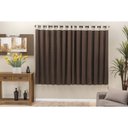 Ver imagem 2 de Cortina 4,00m x 2,60m para Quarto Varão Simples Beatriz Tecido Malha Cor:Tabaco