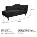 Ver imagem 3 de Kit Diva Recamier Diana 185cm Lado Esquerdo e 01 Poltrona Classic Suede - Doce Sonho Móveis RECAMIER