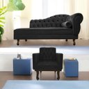 Ver imagem 1 de Kit Diva Recamier Diana 185cm Lado Esquerdo e 01 Poltrona Classic Suede - Doce Sonho Móveis RECAMIER