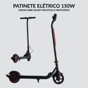 Ver imagem 4 de Patinete Motorizado Elétrico 150w Scooter 24v Infantil Dobrável Led Preto Bivolt Importway Iwpel150