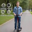 Ver imagem 3 de Patinete Motorizado Elétrico 150w Scooter 24v Infantil Dobrável Led Preto Bivolt Importway Iwpel150