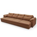 Ver mais imagens de Sofá Retrátil para Sala de Estar 6 Lugares 414cm Riza S03 Couro Soft Mel - Lyam Decor