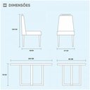 Ver imagem 2 de Conjunto Sala De Jantar 6 Lugares 6 Cadeiras Mel Off White
