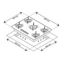 Ver imagem 2 de Cooktop Chamalux 5 Bocas com Tripla Chama Vermelho Bivolt