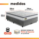 Ver imagem 3 de Cama Box Queen Molas Ensacadas D33 Double Face 158x198x65cm Hellen - Suporta até 120 kg por Pessoa