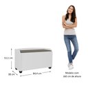 Ver imagem 3 de Baú Caixa para Lenha Estofado Multiúso Branco