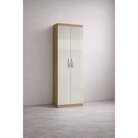 Armário Multiuso Moderno 2 Portas com 3 Prateleiras - Atacama / Off White