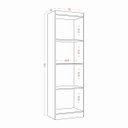 Ver imagem 3 de Armário Multiuso Moderno 2 Portas com 3 Prateleiras - Atacama / Off White