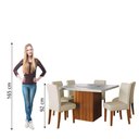 Ver imagem 6 de Conjunto Sala de Jantar Amsterdã New Mesa com Tampo Giratório 6 Cadeiras Trieste Madeirado/Bege