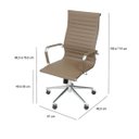 Ver imagem 2 de Cadeira Office Eames Esteirinha Alta Giratória, Or-3301 Fendi