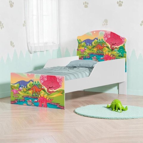 Cama Infantil Tick Planeta Dinossauro com Colchão