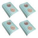 Ver imagem 1 de Kit 04 Esteira Decorativa Laqueada Sofá Alumínio Azul Bebe