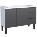 Ver imagem 1 de Gabinete para Cozinha Aço Jupiter 1,17m Preto para Pia de 1,20m - P101710 - Cozimax Gabinete para Co