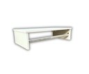 Ver imagem 1 de Cabiderio Suspenso,90x30, em Mdf Branco, com Haste de Metal.
