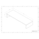 Ver imagem 5 de Cabiderio Suspenso,90x30, em Mdf Branco, com Haste de Metal.