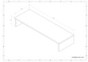 Ver imagem 5 de Cabiderio Suspenso,90x30, em Mdf Branco, com Haste de Metal.