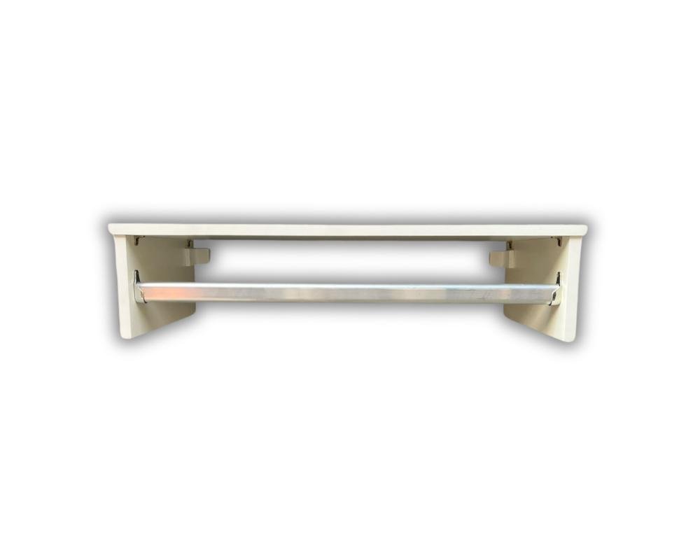 Cabiderio Suspenso,90x30, em Mdf Branco, com Haste de Metal. - 2