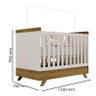Berço Americano Retro Vitória com Cômoda Gaveteiro Infantil Emilly Off White Carvalho - Canaã - 4