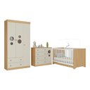 Ver imagem 2 de Quarto de Bebê Completo com Berço Americano 3 em 1 Pirulito Multimóveis Mp4621 Madeirado/off