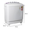 Máquina de Lavar Praxis 10Kg Lava 4 Kg e Centrifuga 6 Kg Twin Tub 2 em 1 Lava e Centrifuga - 5