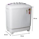 Ver imagem 5 de Máquina de Lavar Praxis 10Kg Lava 4 Kg e Centrifuga 6 Kg Twin Tub 2 em 1 Lava e Centrifuga
