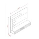 Ver imagem 3 de Rack Para TV 65 Polegadas 2 Portas Frizz Naturale Off White