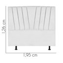 Ver imagem 3 de Cabeceira Estofada Cama Box King Bélgica 195cm Courino:branco