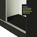 Ver mais imagens de Guarda-Roupa Casal 100% MDF Madesa Royale 3 Portas de Correr de Espelho Preto Cor:Preto