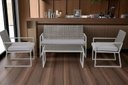 Ver imagem 3 de Conjunto de Àrea Externa Positano com 1 Sofá, 2 Poltronas 1 Mesa - Cinza
