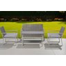Conjunto de Àrea Externa Positano com 1 Sofá, 2 Poltronas 1 Mesa - Cinza - 2