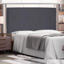 Ver imagem 2 de Cabeceira Decorativa King Size 1,95m Yves Suede Cinza