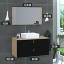 Ver imagem 3 de Conjunto Gabinete de Banheiro Berlim 80 Cm