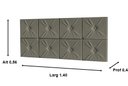 Ver imagem 2 de Painel de Cama box Botão Casal 1,40 Elegance cor Cinza - Comprar Moveis em Casa