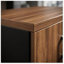 Ver imagem 7 de Armário Alto Credenza com Nicho Workstart Nogal Sevilha/Preto 21415