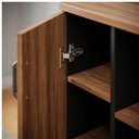 Ver mais imagens de Armário Alto Credenza com Nicho Workstart Nogal Sevilha/Preto 21415