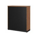 Ver imagem 2 de Armário Alto Credenza com Nicho Workstart Nogal Sevilha/Preto 21415