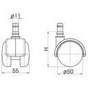 Ver imagem 3 de Kit 5 Rodizios de Silicone para Cadeira