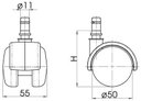 Ver imagem 3 de Kit 5 Rodizios de Silicone para Cadeira