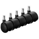 Ver imagem 1 de Kit 5 Rodizios para Cadeira Preto