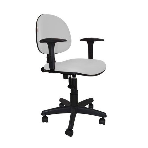 Cadeira Giratoria Zeus Executiva Back System - Couro Sintetico Corano - Branco